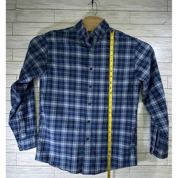 LL Bean Mens Size Small Traditional Fit Blue Plaid Button Up Long Sleeve Shirt‎ - Picture 7 of 8
